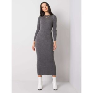 RUE PARIS Gray knitted maxi dress