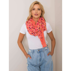 Orange scarf with pea print