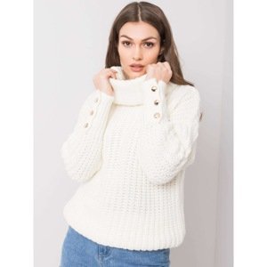 Ecru women´s turtleneck sweater
