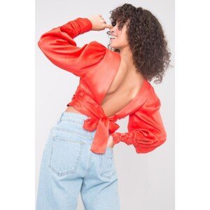 BSL Red satin blouse
