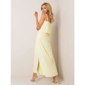 RUE PARIS Light yellow maxi dress