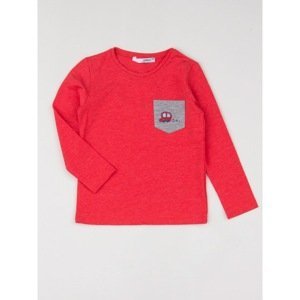 Children´s blouse with a pocket, coral