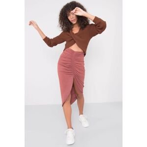 BSL Brick-red fitted women´s skirt