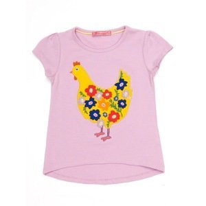 Violet girl´s t-shirt with a hen