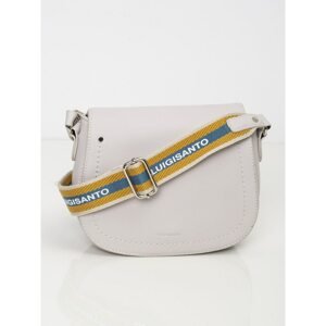 Handbag with a light gray colored stripe