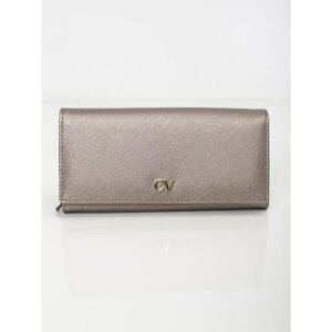 Women´s rectangular silver leatherette wallet