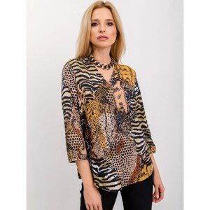 RUE PARIS blouse with colorful animal patterns