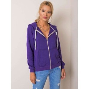 Dark purple cotton hoodie