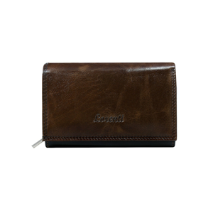 Ladies´ brown smooth leather wallet