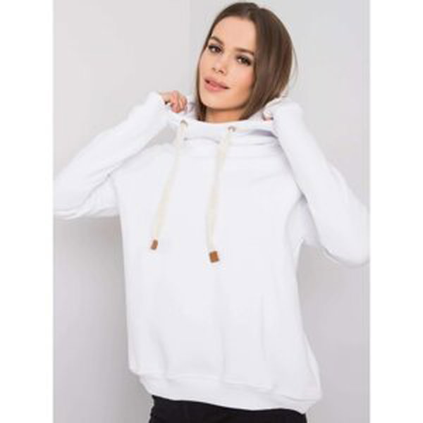 FOR FITNESS White sweatshirt with a hood