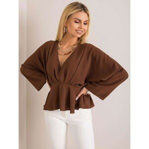 Brown blouse with ruffles