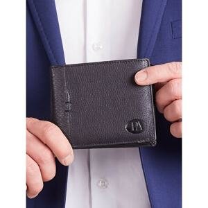 Black Leather Horizontal Men's Wallet