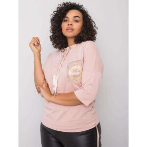 Dusty pink blouse with a decorative pocket