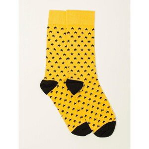 Yellow patterned men´s socks