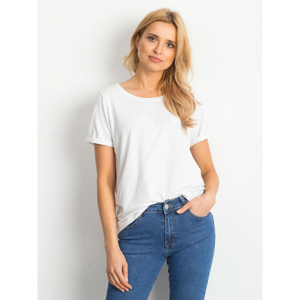 Basic white cotton t-shirt for women