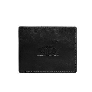 Men´s leather wallet without clasp black