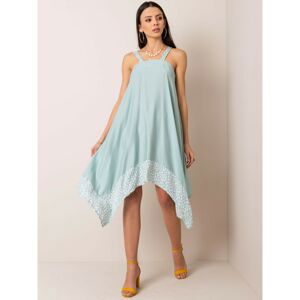 RUE PARIS Mint asymmetrical dress