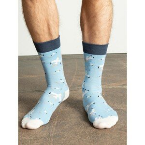 Men´s light blue patterned socks