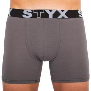 Men&#39;s boxers Styx long sports rubber dark gray (U1063)