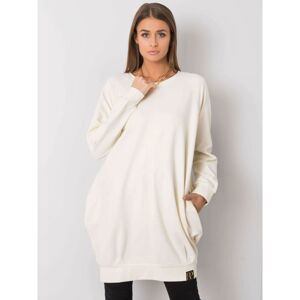 RUE PARIS Ecru oversize sweatshirt dress