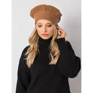 Light brown knitted beret