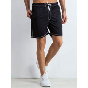 Men´s black shorts with drawstrings