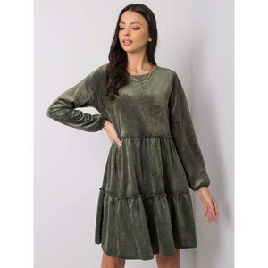 SUBLEVEL Green dress with a frill