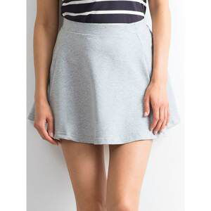 Light gray flared mini skirt
