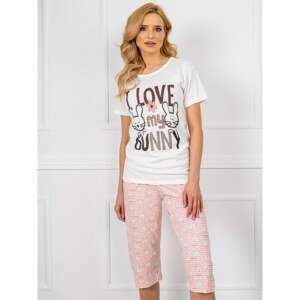 Women´s white and peach pajamas