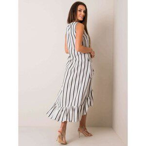 Ecru striped dress