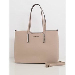 Beige bag made of ecological leather
