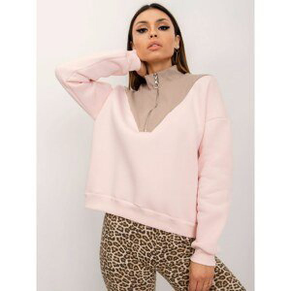 Light pink cotton sweatshirt by RUE PARIS