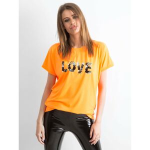 Loose women´s orange fluo t-shirt