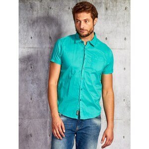 Green men´s shirt with short sleeves