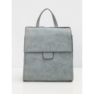 Women´s backpack with a flap and gray handle