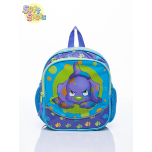 Blue backpack for school with Soft Spots motif