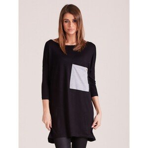 Women´s tunic with a pocket, black