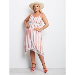 Red and white striped dress