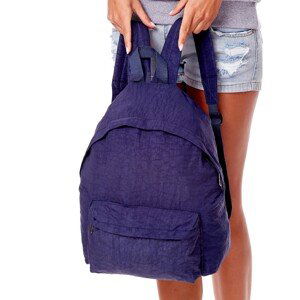 Blue backpack with a pocket