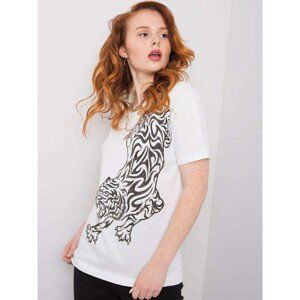 Women's white cotton T-shirt