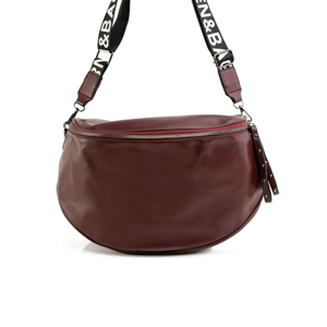 Burgundy eco leather handbag