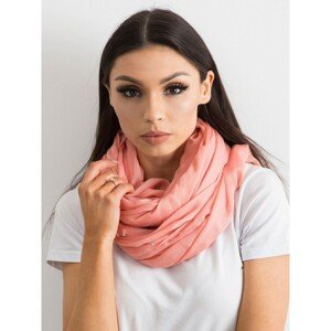 Light coral scarf with application of rhinestones