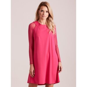 Pink dress with a binding at the back