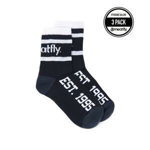 3PACK socks Meatfly black (Basic Long - A)