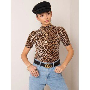 RUE PARIS Brown blouse with spots