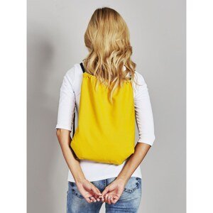 Yellow canvas bag backpack