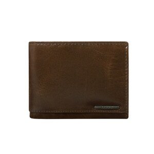 Natural brown leather wallet with RFID system