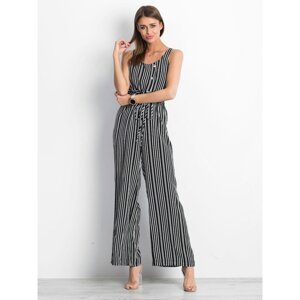 Black and white patterned jumpsuit