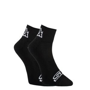 Styx ankle socks black with white logo (HK960)