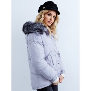 Women´s gray quilted winter jacket
